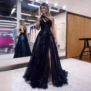 Women's Clothing Black Banquet Evening Dress For Women High End New Sequined Haute Couture Art Exam Performance Birthday H...