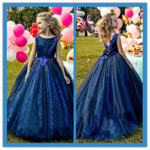 Girl's Royal Blue Tulle Princess Dress - Elegant Pageant Gown For Special Occasions Fashion Trends Hot-selling - Kinderkle...