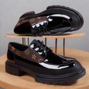 Men's Formal Shoes Unisex Shoes Business Casual Men's Leather Shoes With Big Toes Breathable Lace Up Height Enhancing Men'...