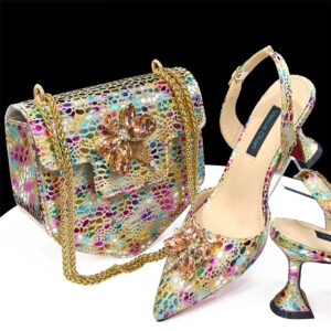 Women's Shoe Bag Set Combination Pointed Toe With Heel Shoes Shoulder Bag - Schuhe | Technik & Gadgets
