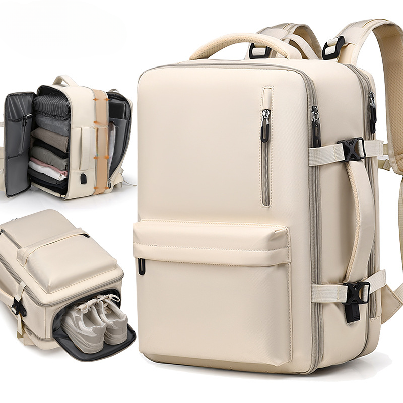 Fashionable men's backpack with high-end feel, large capacity women's trendy travel backpack, waterproof computer bag - Ta...