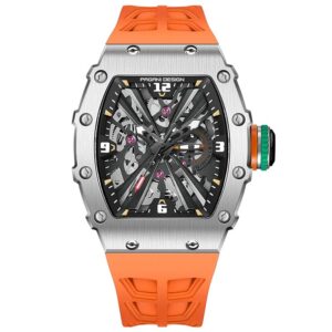 Men's Quartz Watch Large Tonneau Shaped Dial Waterproof Skeleton Design - Herrenschmuck | Technik & Gadgets