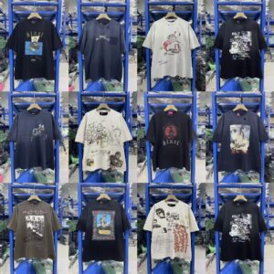 High Street Washed Distressed Textured Knit Hand-worn Loose Fit Round Neck Short-sleeve T-shirt - Herrenbekleidung