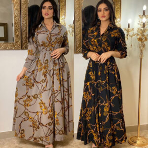 Women's Clothing Plus Size Fashion Elegant Dress Southeast Street Style Retro Middle Eastern Clothing Multi Color - Damenb...
