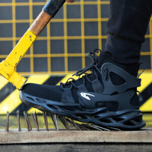 Breathable Woven Shoe For Men - Non-Slip Lace-Up Safety Work Shoe For Indutrial Contruction - Perfect For All - Schuhe