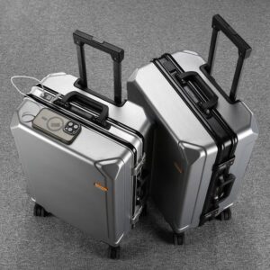 Luggage Travel Suitcase 20-Inch Carry-On With Aluminum Frame Trolley Universal Wheels Zipper Combination Lock For Students...