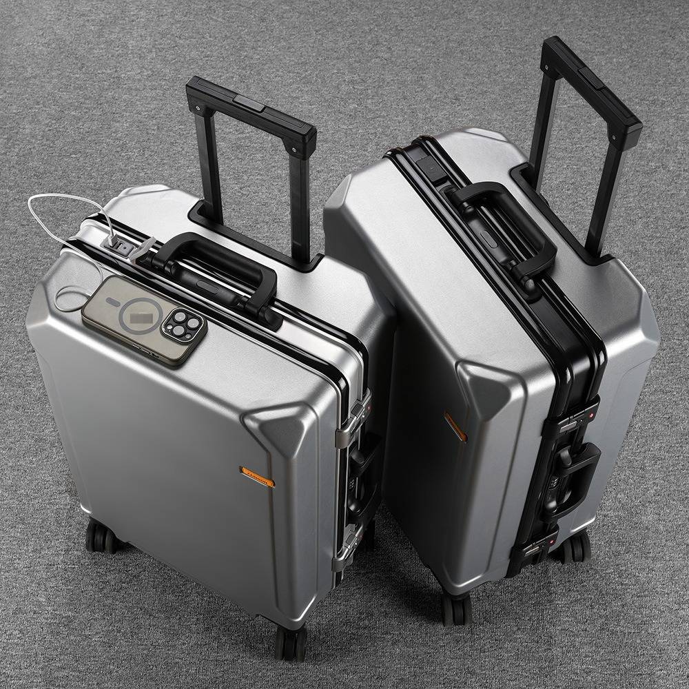 Luggage Travel Suitcase 20-Inch Carry-On With Aluminum Frame Trolley Universal Wheels Zipper Combination Lock For Students...