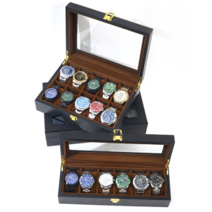 Black Wooden Watch Storage Box 6-bit 10-bit 12-bit Grids Jewelry Gift Box For Watch Organization - Herrenschmuck