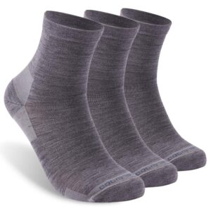 ZEALWOOD 3 Pairs Lifestyle Series Merino Wool Running Socks Men Women Crew Anti-blister Cushion Athletic Sock - Andere Spo...