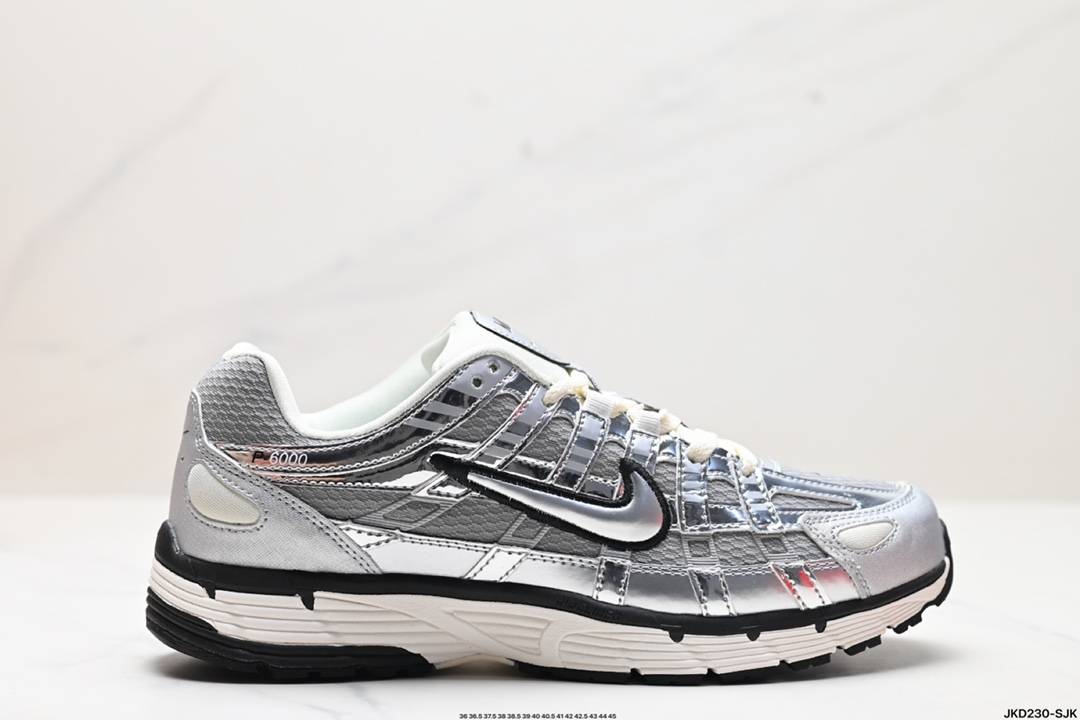 Nike Men's And Women's Shoes Summer P-6000 Silver Sports Shoes Machine Wind Retro Dad Shoes Running Shoes CN0149-001 - And...