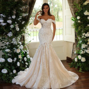 Women's Clothing Off The Shoulder French Mermaid Style Wedding Dress Elegant Slimming High End Lace For Women New Style - ...