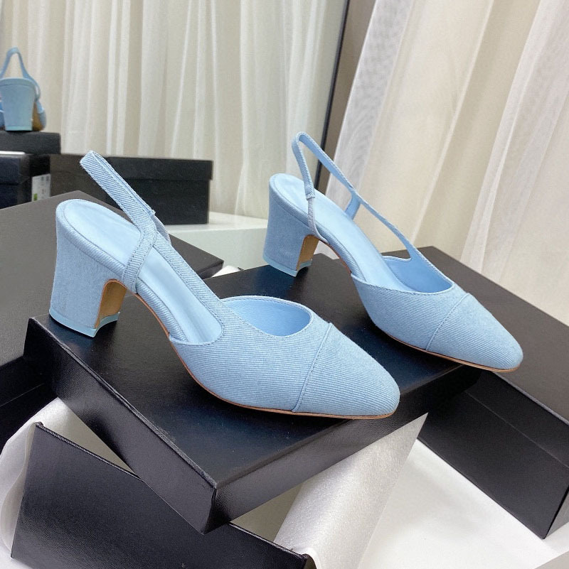 In-Stock High-End New Model New-Style High-Heeled Shoes, Closed-Toe Backless Sandals, Fashionable Classic Versatile - Schuhe