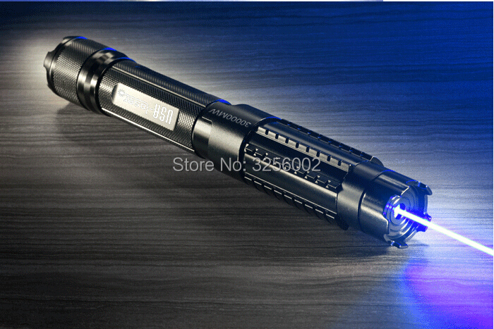 NEW Laser Light Pointer 450nm Blue 445nm 100000m Focusable Burning Hunting Accessories Cat Toy Lazer Torch No Battery - Sp...