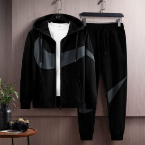 Sports Suit Men S Autumn And Winter New Youth Fashion Loose Hooded Plus Fleece Thickened Trendy Clothing - Herrenbekleidung