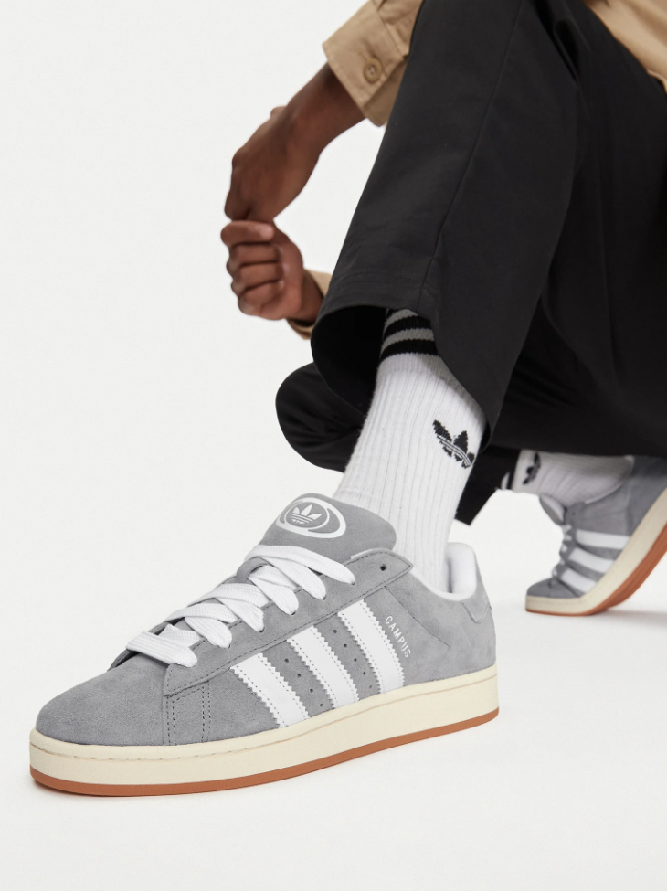 Adidas Originals CAMPUS O0S Leather Comfortable, Versatile Slip-on Sneakers, Suitable For Unisex-Light Grey - Andere Sport...