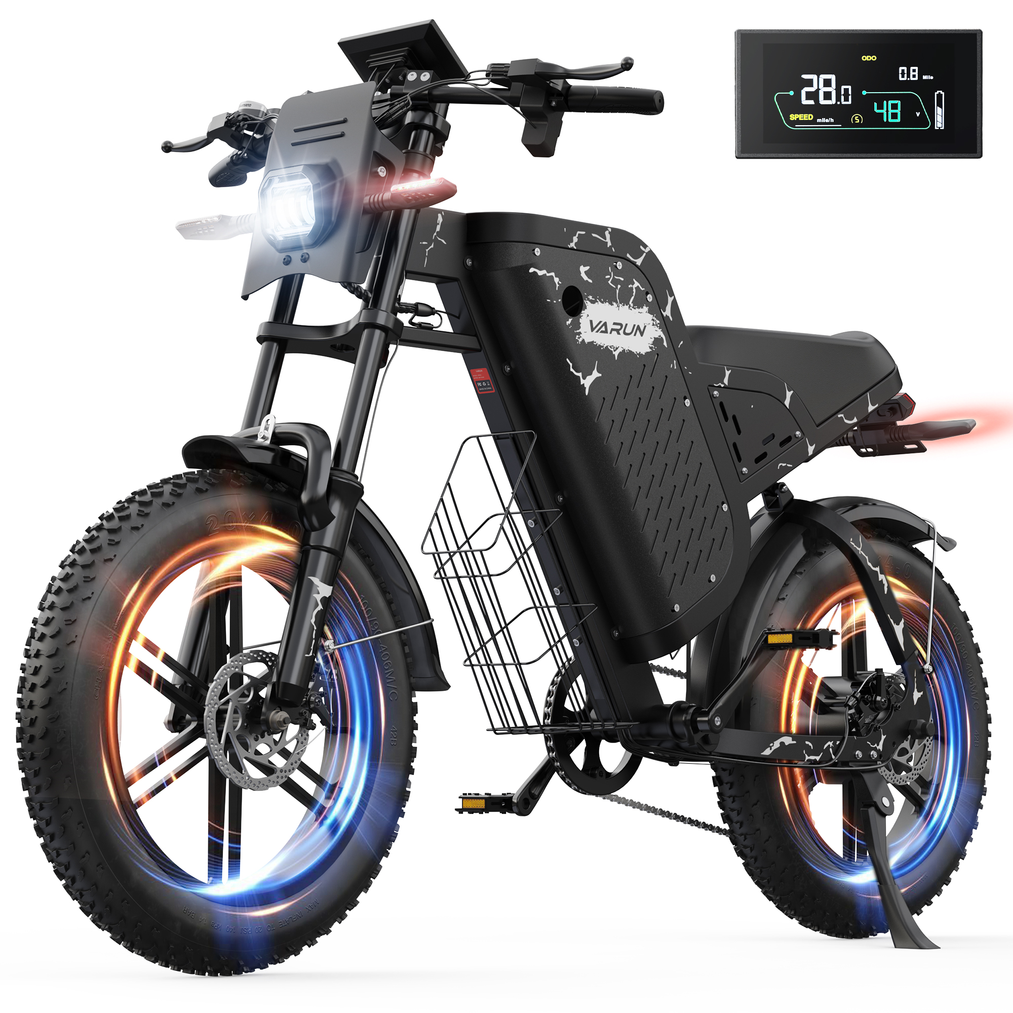 Varun X-Plorer Beast Electric Bike 20*4.0Inch Fat Tire 750W Motor 48V 31.5AH Battery Front&Rear Suspension - Andere Sporta...