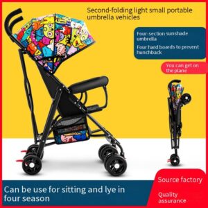 Mother & Kids Baby Stroller Can Sit Or Lie Baby Simple Ultra Small Children Lightweight Folding Portable Umbrella Stroller...