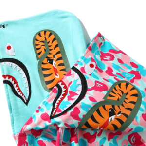 A BATHING APE ABC CAMO High Quality Pure Cotton Version Colorful Double Hat SHARK FULL ZIP HOODIE MENS AND WOMEN - Herrenb...
