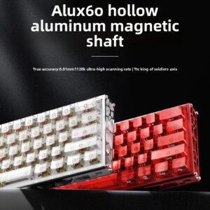 Heijue ALUX60 All-aluminum Magnetic Shaft Mechanical Keyboard CNC Customized Hot-swappable Wired Gaming Gaming Computer - ...