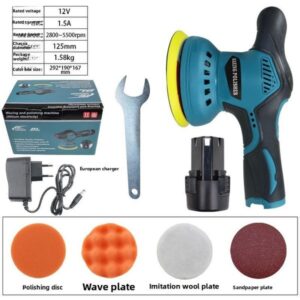 Car Polishing Machine For Car 12V Cordless Polisher 8 Gears Automotive Electric Waxing Repairing Wireless Sander Polish To...
