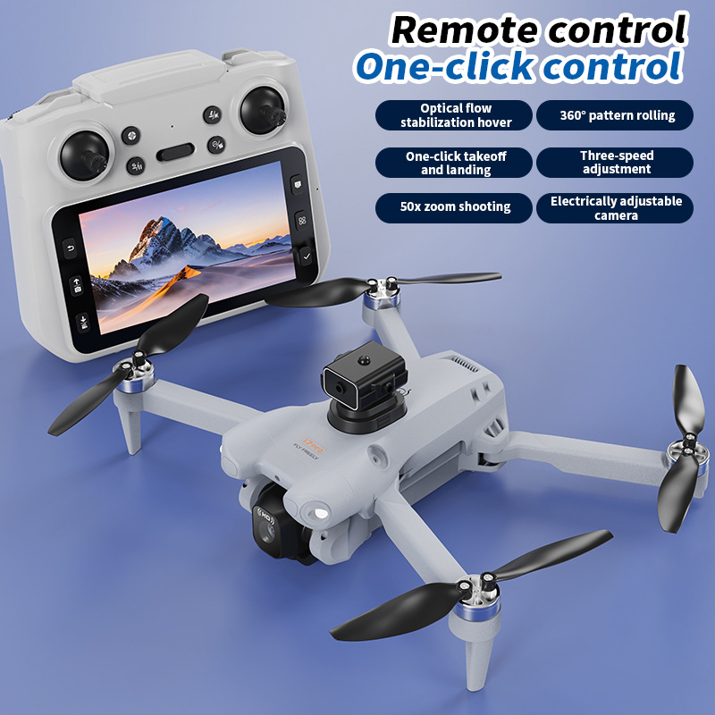 New Cross-border Product I7 PRO Drone 4K High-definition Photography With Screen Remote Control Brushless Quadcopter - Com...