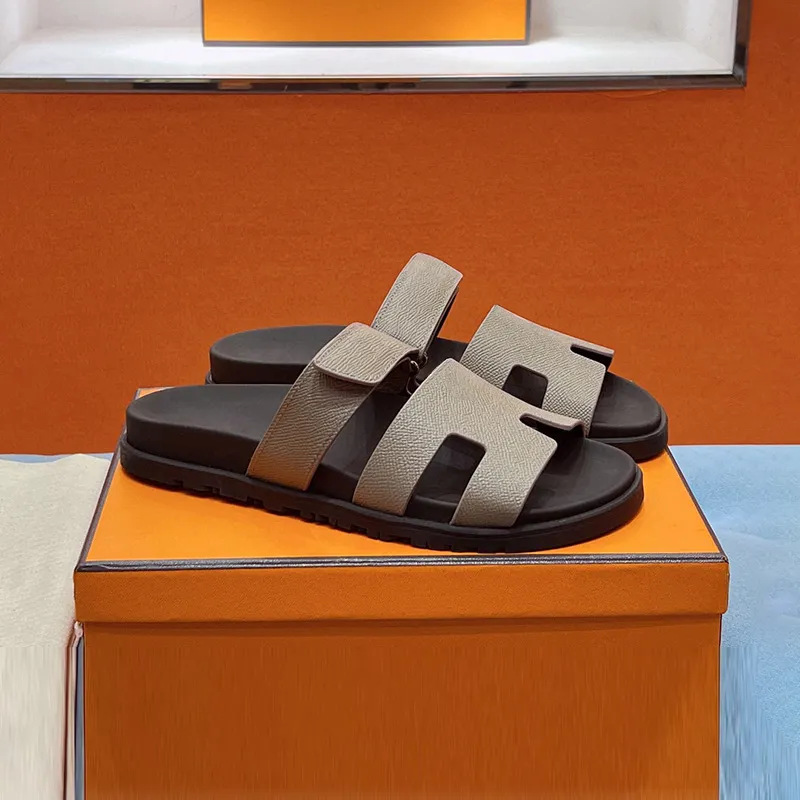 Paar-Stil für den Sommer, H-förmige Herrenschuhe aus echtem Leder, modisch und vielseitig, Strandschuhe mit flacher Sohle ...