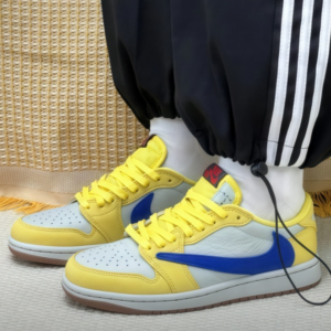 Nike.s Air Jordan 1 Low Medium Olive OG Canary TravisXscott Sports Retro Basketball ShoeS Athletic Sneakers Trainers Black...