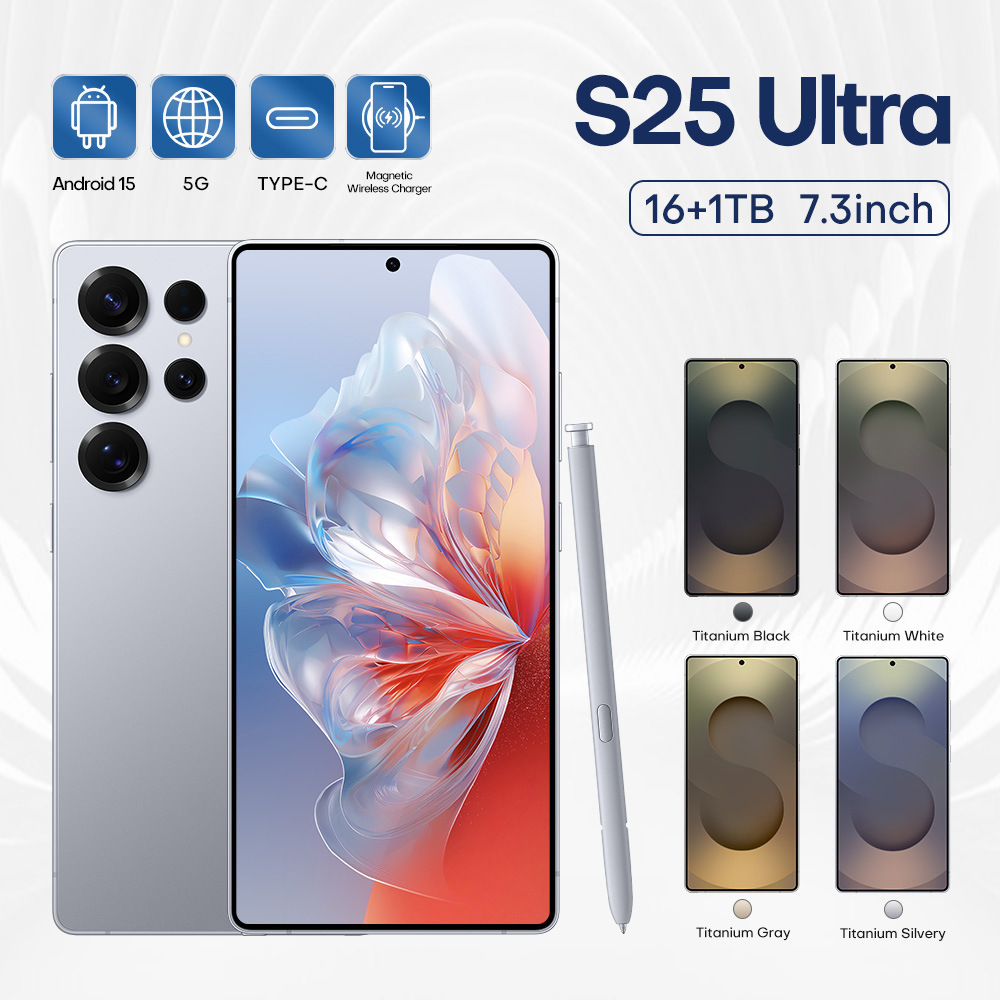 S25 Ultra New 8 Core Cross Border Smartphone, 4+64G Android 13 Inch Low Price Phone, Export Version - Handys
