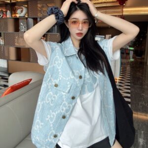 Workwear Denim In Distressed Pink, Sleeveless Thin Jacket For Women, New Spring And Autumn Casual Retro Vest Top - Damenbe...