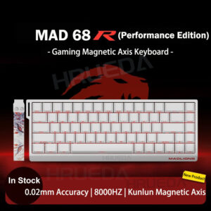 FGG Original MADLIONS Mad 60/68 HE E-sport Magnetic Switch Keyboard 0.02 RT 8K HZ Wired RGB Hot Swap 0.125ms Latency - Com...