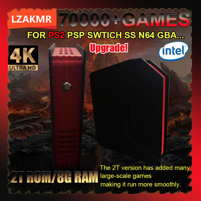 Retro X4 Gaming Console 8G RAM 2T Loaded 70000+ Games For Wii PS2 DC PSP GAMECUBE Plug-and-Play On TV Windows 11 - Computer