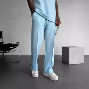 Men's Clothing 2024 New Pants Men's Four Seasons Loose Straight Sports Casual Trousers Hot Selling Suit Long - Herrenbekle...