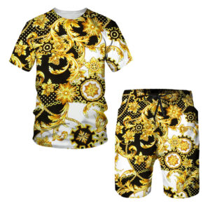 Men's Clothing Summer 3d Printed Short Sleeve Round Neck Short Sleeve T-shirt Set - Herrenbekleidung | Technik & Gadgets