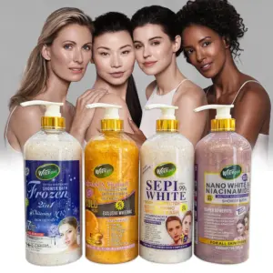 Turmeric Milk Sugar Scrub Body Wash Deep Cleansing Moisturizing Brightening Skin Tone Fading Spots Anti-Aging 1000ml Skinc...