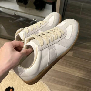 Sheepskin High Version German Training Versatile Lace Up Men's And Women's Casual Comfortable Flat Bottom White Forrest - ...