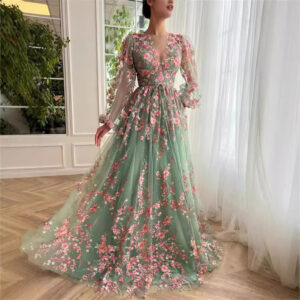 Women’s Clothing Evening Dress 2025 New Slim Long Party Floral Dress - Damenbekleidung | Technik & Gadgets