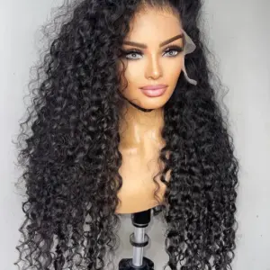 Deep Wave Frontal Wig Human Hair 13x4 Curly HD Lace 13x6 Water Wave Wigs 180 Density - Haircare Products | Technik & Gadgets