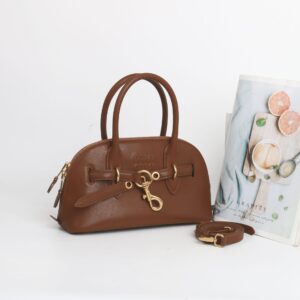 Vegetable Tanned Leather Shell 2025 New Handbag Shoulder CrosNewody Women's Fashion Versatile Boston Small Bag - Taschen